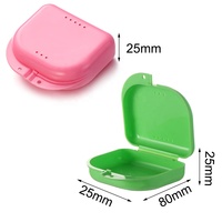 Boîte de retenue orthodontique en plastique avec logo personnalisable Boîte de prothèse dentaire Boîte de retenue de fausses dents