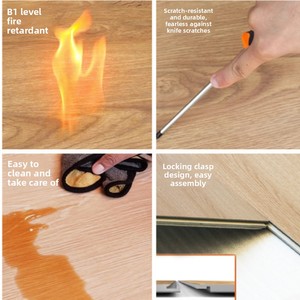 Plancher en <span class=keywords><strong>carrelage</strong></span> de parquet en vinyle PVC stratifié SPC de luxe chinois, imperméable, résistant à l'usure, design graphique, salon - Product Image 4