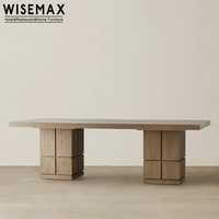 Meubles WISEMAX, meubles de maison de style médiéval de haute qualité, bureau de designer créatif, table à manger en bois massif pour villa
