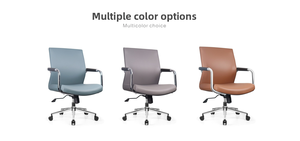 현대 인체 공학적 회전 의자 미드 백 요추 지지대 롤링 휠 편안한 사무실 회의실 직원 가구 - Product Image 5