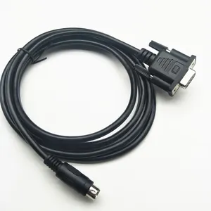 OEM High Compatible WIN10 DB9 Female RS232 Serial to 8 PIN MINI DIN Adapter PLC Downloading Cable