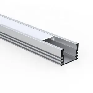 Perfil de Aluminio con forma de U, Perfil de extrusión de Aluminio Para LED, PMMA PC