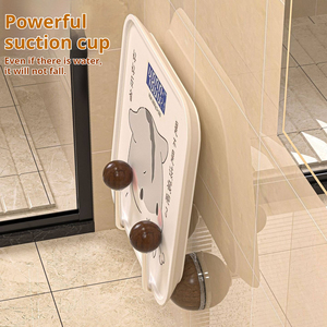 Salle de bain noyer ventouse crochet fort vide pas de poinçonnage adhésif crochet poids échelle stockage - Product Image 5