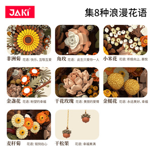Décoration murale JAKI Nordic Art, fleur à assembler (400-800 pièces), ornement pour adolescents, décoration d'anniversaire - Product Image 5