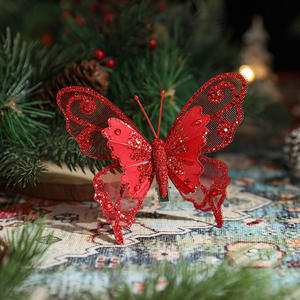 Plastic Butterfly <b>Christmas</b> Tree Ornaments 20.2x13cm for <b>Christmas</b> and New Year Decor Xmas Gift - Product Image 3
