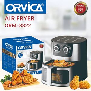 Freidora de aire de alta potencia ORVICA, popular en el comercio electrónico transfronterizo, con capacidad de 7L, freidora eléctrica saludable de acero inoxidable. - Product Image 1