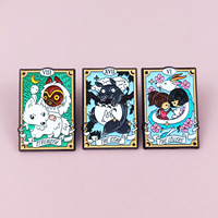Bros Pin Pakaian Kreatif Bergambar Kartun Animasi Jepang Totoro Inuyasha Naga Putih, Teknik Tetesan Minyak, Bentuk Persegi Panjang, Cocok untuk Semua Gaya