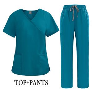Meilleure vente, ensemble d'uniformes médicaux col en Y, uniformes d'infirmière, costume doux, costumes d'hôpital pour femmes, ensemble de haut et de pantalon de grande taille - Product Image 5