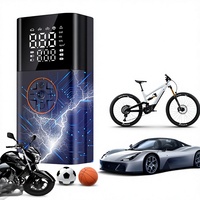 Gonfleur de pneus portable sans fil avec affichage numérique, pompe à air pour voiture, moto et gonflage de ballons