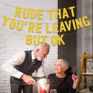 Rosa brillante que <span class=keywords><strong>te</strong></span> vas Jubilación Despedida Banner Fiesta Vajilla y decoración - Product Image 5