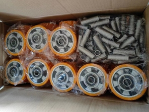 Industrial Trolley Giro <span class=keywords><strong>3</strong></span> Polegada 4 Polegada <span class=keywords><strong>5</strong></span> Polegada Médio Dever Laranja Alumínio Núcleo <span class=keywords><strong>PU</strong></span> Castor Wheel - Product Image 5