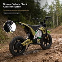Moto électrique tout-terrain pour enfants, moteur sans balais 24V 200W, pneu tout-terrain gonflable de 12 pouces, jouet tout-terrain pour enfants à 16 km/h