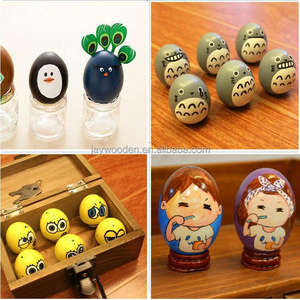 Kreative unvollendete hölzerne Ostereier für DIY-Zeichnung für Oster dekoration und experimentelle Materialien - Product Image 6