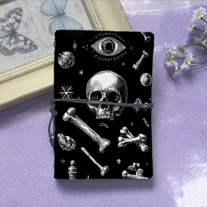 A6 Handmade Cổ Điển Máy Tính Xách Tay 160 Trang Hoàn Hảo Khuôn Viên Máy Tính Xách Tay Cho Sinh Viên Với Hộp Sọ Xương Mắt Biểu Tượng Vỏ Mô Hình Trên T - Product Image 2