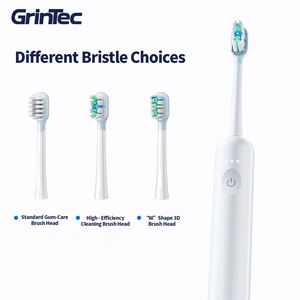IPX7 Водонепроницаемая звуковая электрическая зубная щетка с 3 щетинками, стандарт по уходу за деснами и M-образные головки, 1200 мАч, длительный срок службы батареи - Product Image 4