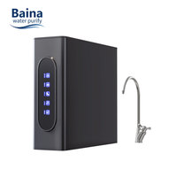 Purificador de Agua RO de 4 Etapas con Pantalla Inteligente, Sistema de Filtro de Agua Potable Debajo del Fregadero con Grifo e Indicador LED