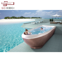 Baignoire à double tourbillon de 7m, haute qualité, baignoire d'extérieur pour massage en acrylique, spa, livraison gratuite
