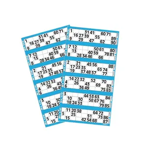 Bingo Paper Cards 100 Bingo Game Cards In Mixed Colors