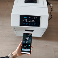 Humidificateur ultrasonique industriel, nébuliseur 5 kg/h, module d'atomisation Keri, capteur d'humidité HDK, contrôleur LCD intelligent
