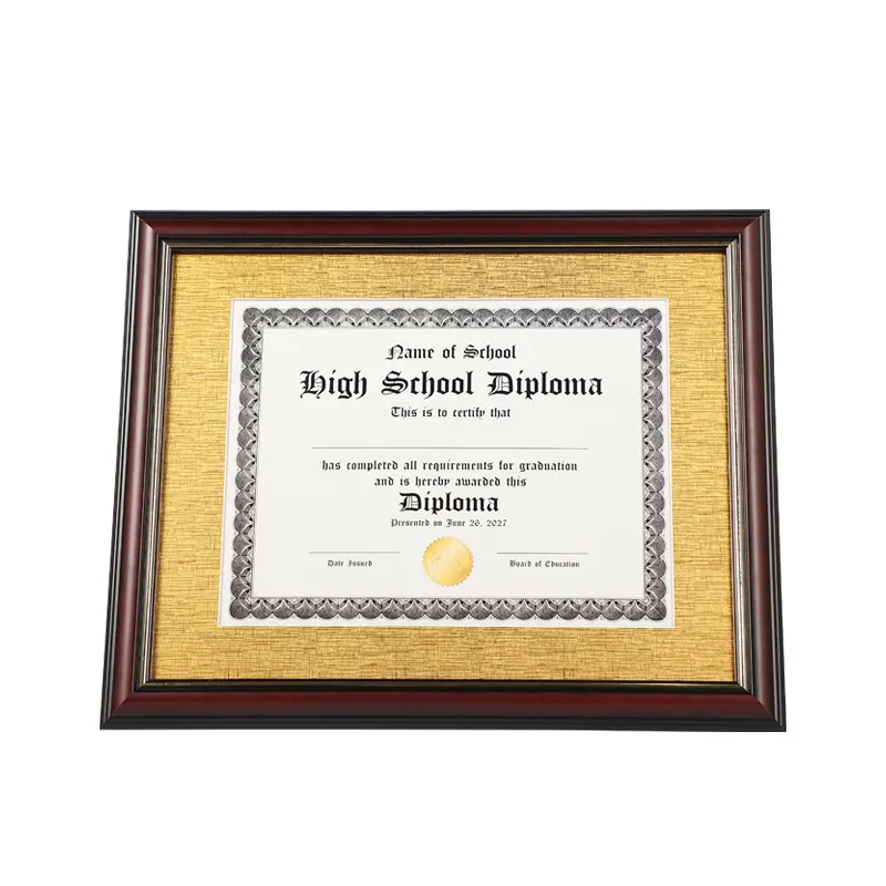 Moldura de diploma 11x14 Moldura de certificado preta exibe diplomas 8.5x11 com moldura de madeira fosca para seus certificados