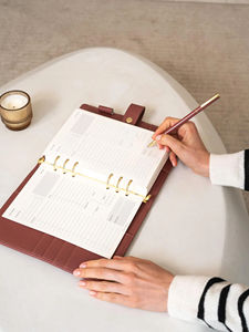 Custom Daily Use A5 Size PU Leather Hardcover <b>Binder</b> <b>Notebook</b> Set Business and Student Diary Loose-leaf - Product Image 4