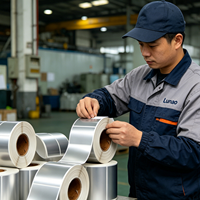 Rouleau d'étiquettes adhésives en PVC argenté mat, imperméable et résistant à l'huile, pour codes-barres d'actifs et équipements industriels