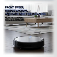 Robot Aspirador Inteligente 3 en 1, Robot de Barrido, Aspirado y Fregado con Succión de 2000 Pa, Control por Voz a través de Aplicación, Compatible con Alexa y Google Home