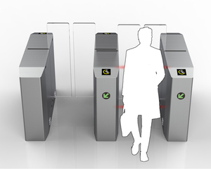 보안 보행자 반 높이 스테인레스 스틸 유리 슬라이딩 개찰구 게이트 카운터 체육관 RFID 액세스 제어 시스템 IP66 - Product Image 2