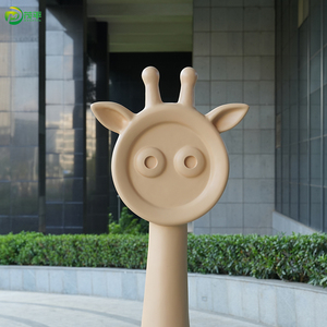 Sculpture de <span class=keywords><strong>girafe</strong></span> personnalisée en résine écologique et fibre de verre, décoration de jardin extérieure moderne et de grande taille, dessin animé, fabrication sur mesure - Product Image 3