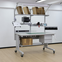 Estación de Trabajo ESD Ajustable Manualmente DETALL para Pruebas de Laboratorio con Ajuste de Altura Manual y Diseño Ergonómico