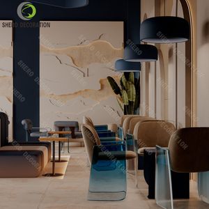 Design d'intérieur de café tendance, comptoir de présentation alimentaire sur mesure, comptoir de bar à café en marbre pour idées de décoration de café - Product Image 2