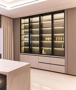 Ensemble de meubles de salon de luxe léger et moderne en bois massif de haute qualité, accessoires de bar à domicile, décoration - Product Image 6