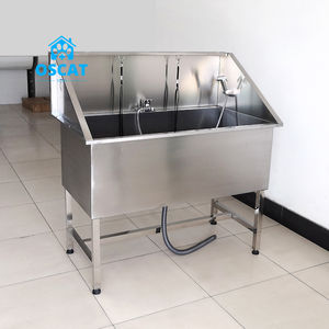OSCAT özelleştirilmiş Pet bakım Salon köpek yıkama banyo makinesi doğrudan fabrika paslanmaz çelik köpek küvetler veteriner araçları - Product Image 3