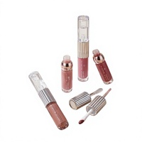 SYSRYB Gloss à lèvres et rouge à lèvres liquide 2-en-1 double embout, Huile à lèvres transparente fixatrice de couleur et Rouge à lèvres liquide mat double embout