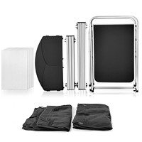 NIKMATI 2024 Kabinet Meja Dapur Portabel Aluminium untuk Berkemah di Luar Ruangan, Stasiun Memasak BBQ, Tas Jinjing Oxford 600D, Warna Dapat Disesuaikan