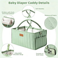 Panier de rangement portable pour la crèche avec logo et matériaux personnalisés, organiseur de couches pour bébé, coffrets cadeaux pour nouveau-nés