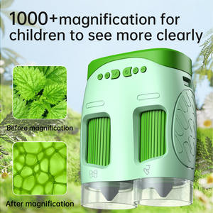Microscope pour enfants, télescope portable avec écran, prise de photos et vidéos, appareil photo numérique portable pour expériences scientifiques, jouet pour enfants de 5 à 7 ans - Product Image 2