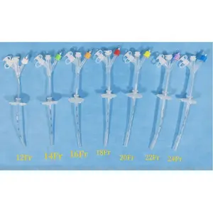 Medical 12-24Fr silicone feeding tube disposable medical grade pvc material stomach tube