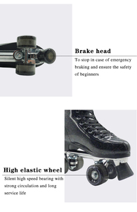 Adultes Sports de plein air Tailles fixes Patins à roulettes à 4 roues Semelle extérieure en PVC Patins à roulettes quadruples - Product Image 5
