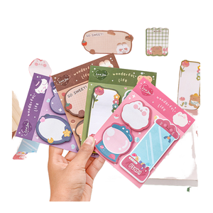 Papelería de Dibujos Animados, Bloc de Notas Adhesivas <span class=keywords><strong>Kawaii</strong></span>, Autoadhesivas, 10x13cm, Material Escolar - Product Image 1