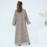 Cardigan élégant grande taille avec perles florales 3D, col en V, broderie en maille respirante de haute qualité pour robe de soirée ou de bureau pour femme
