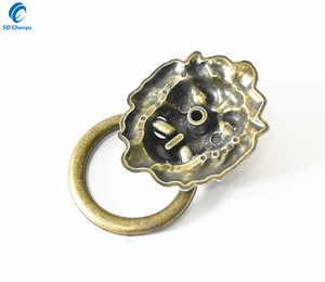 Bán buôn Antique Brass Hợp kim kẽm sư tử nhỏ đầu xử lý kéo cho đồ nội thất - Product Image 3