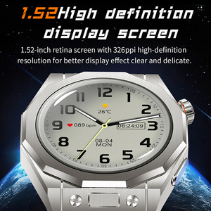 Nouvelle <span class=keywords><strong>montre</strong></span> intelligente Z83 Max en acier inoxydable, écran AMOLED de 1,52 pouce, <span class=keywords><strong>chargeur</strong></span> sans fil, boussole, température corporelle, extérieur, homme, étanche IP68 - Product Image 3