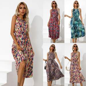 Nouvelle <span class=keywords><strong>robe</strong></span> sans manches unie en gros, <span class=keywords><strong>robe</strong></span> <span class=keywords><strong>moulante</strong></span> imprimée, <span class=keywords><strong>robe</strong></span> une pièce pour femmes, <span class=keywords><strong>robe</strong></span> élégante dos nu <span class=keywords><strong>longue</strong></span> pour femmes - Product Image 3