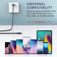 Cable de carga rápida de nailon trenzado para ordenador, Cable USB tipo C de aleación de aluminio, certificado CE