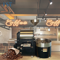 Machine à torréfier le café électrique/gaz commerciale entièrement automatique en acier inoxydable à température contrôlée 15 kg pour usage domestique à air chaud