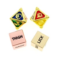 Jeu de dés 3D en alliage de zinc de qualité supérieure, forme diamant, à angle droit, pour adultes, pour jeux de société, d'échecs, de cartes, de stratégie et de Go