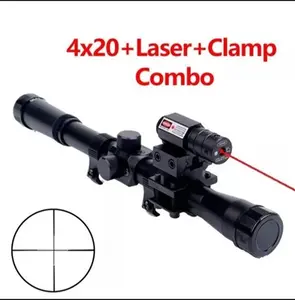 Hot Sale Cheap 4x20 Scope Hunting Scope With Laser Sight Scope Laser Combo