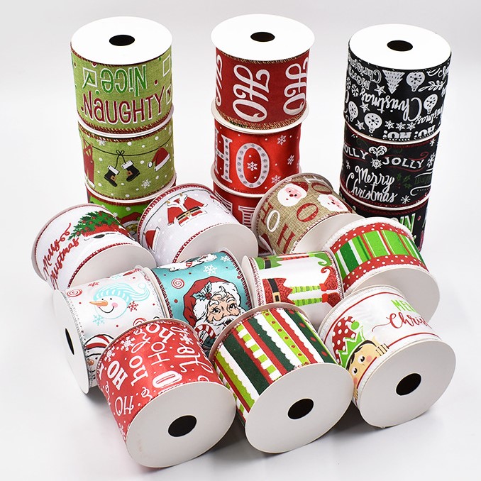Рулоны рождественской ткани, подарочные коробки, упаковочные украшения, сделай сам, Рождественский бант, венок, орнамент, шелковая лента
