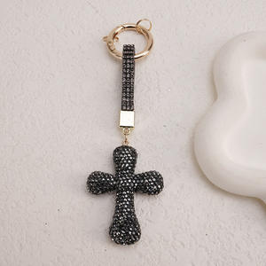 سلسلة مفاتيح جديدة من حجر الراين المتقاطع ، سلسلة مفاتيح بحجر الراين بالكامل ، حقيبة هاتف محمول ، سلسلة مفاتيح معدنية متدلية عبر قلادة - Product Image 4